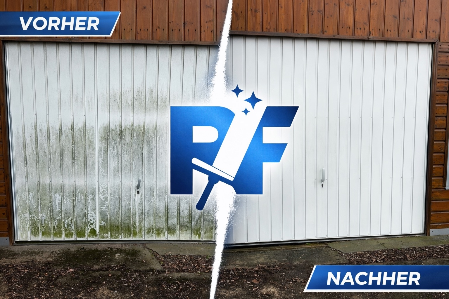 Vorher/Nachher Glasreinigung